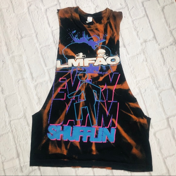 LMFAO Everyday I’m Shufflin Cut Off Band Tee Shirt - Picture 2 of 8